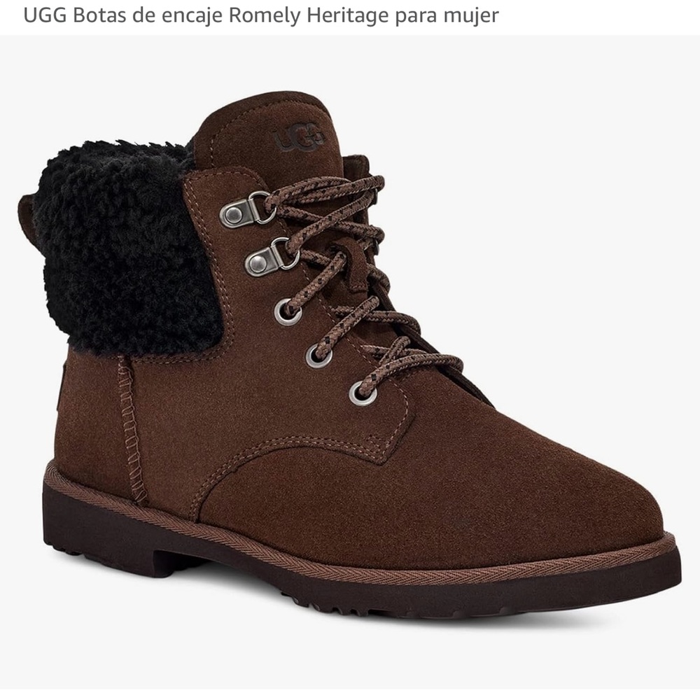 UGG Brown Lace-Up Ankle Boots